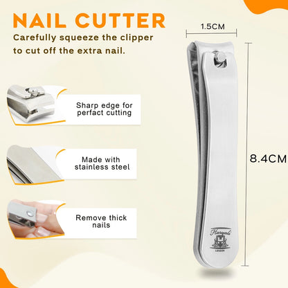 Professional Nail Clipper & Toenail Cutter Set with Nail File - HARYALI LONDON