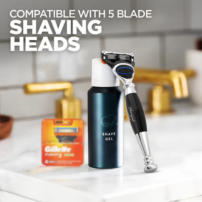 Tandoori Black Half 5 Blade Razor for Men - HARYALI LONDON