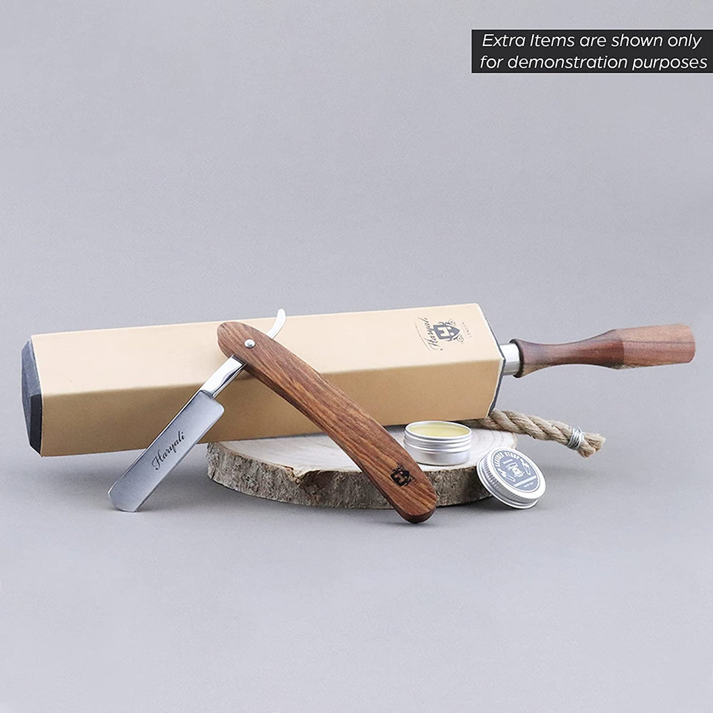 Leather Strop - Paddle Strop - 4 sided Honing Tool - Straight Razor Strop - HARYALI LONDON
