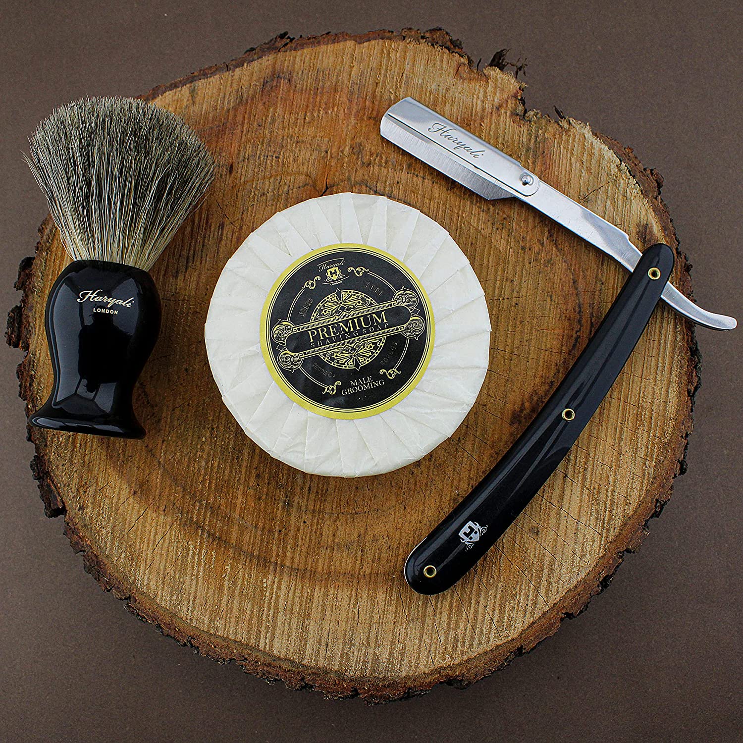 Haryali's Straight Edge Razor Kit - Black Color